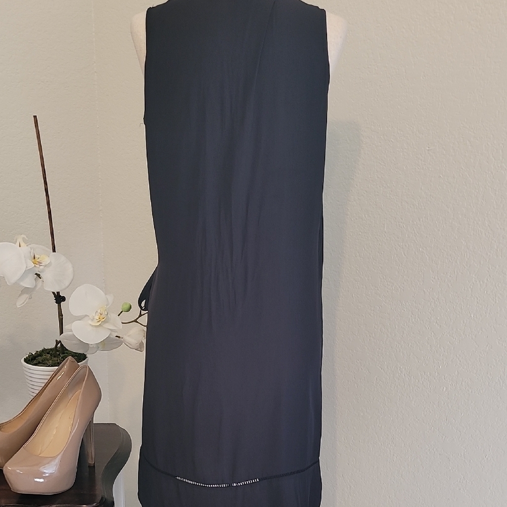 Lola & Sophie Black Silk Midi Dress - Picture 4 of 5